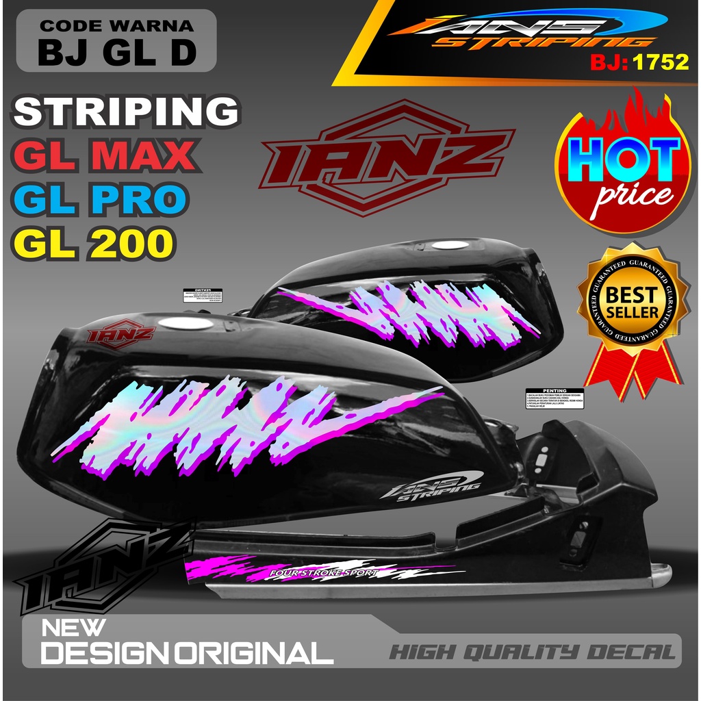 STRIPING HOLOGRAM GL 2000 GL PRO GL MAX /  STIKER GL MAX VARIASI HOLOGRAM / STIKER HOLOGRAM