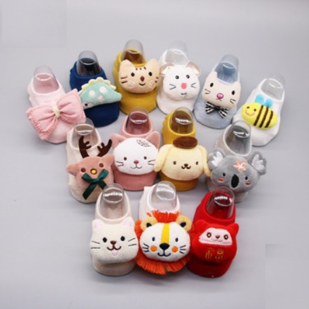 BEBELLE KAOS KAKI ANAK BAYI KARAKTER BONEKA LUCU KAUS KAKI / BABY SOCKS IMPORT