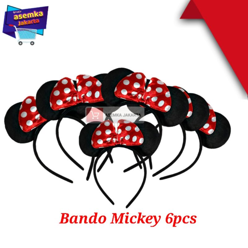 Bando miki mouse Bando pesta grosir 6pcs