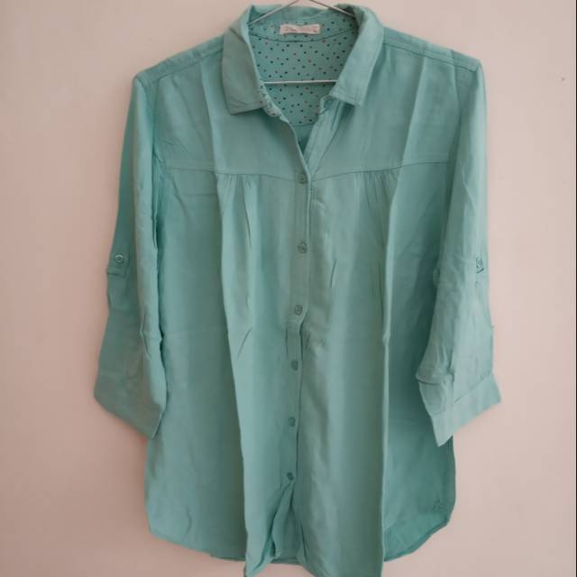 Kemeja atasan casual pastel brand st yves mom layak pakai preloved bukan heaven lights, matahari