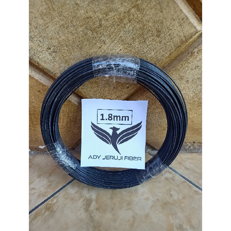wannaonego - Ruji Fiber hitam 1.8mm Rol (100 meter)