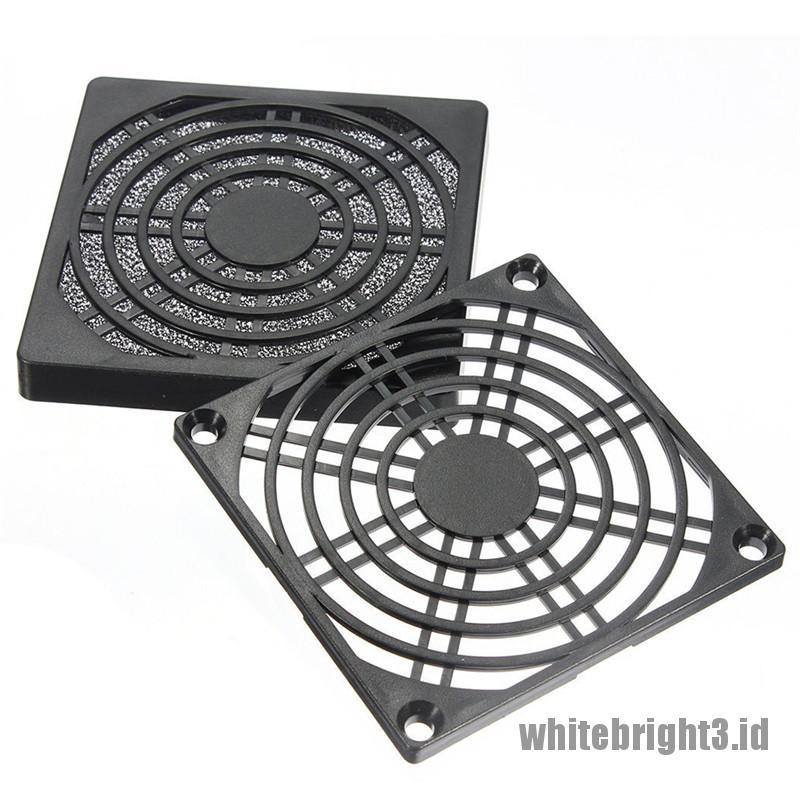 &lt;white3&gt; Dustproof 80mm Case Fan Dust Filter Guard Grill Protector Cover PC Computer