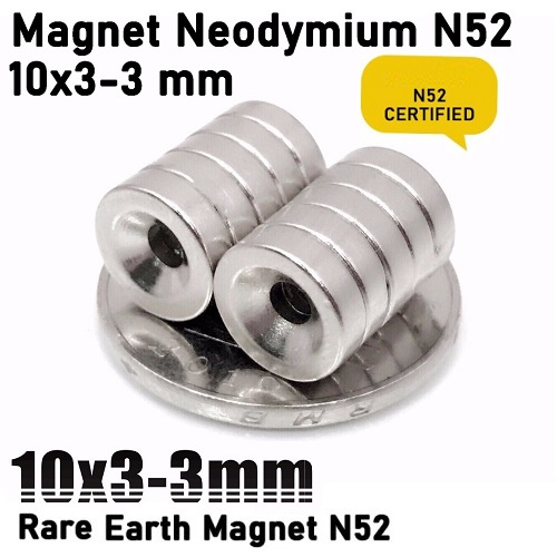 Magnet RING 10x3-L3 N50 Strong Magnet Neodymium Cincin High Grade 10x3 Lubang 3mm RING