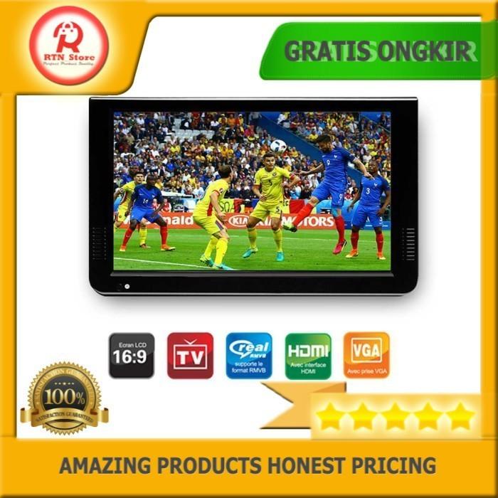 Portable Tv D10 Monitor 10 Inch Dvb-T2 + Analog Hdmi Mini-Vga Rca Aux