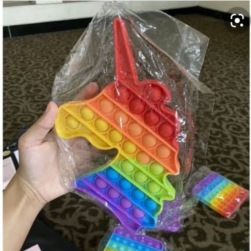 (FREEKELERENG) (JUMBO) POP IT UNICORN 20CM JUMBO POP IT BESAR UNICORN-UNICORN JUMBO 19cm
