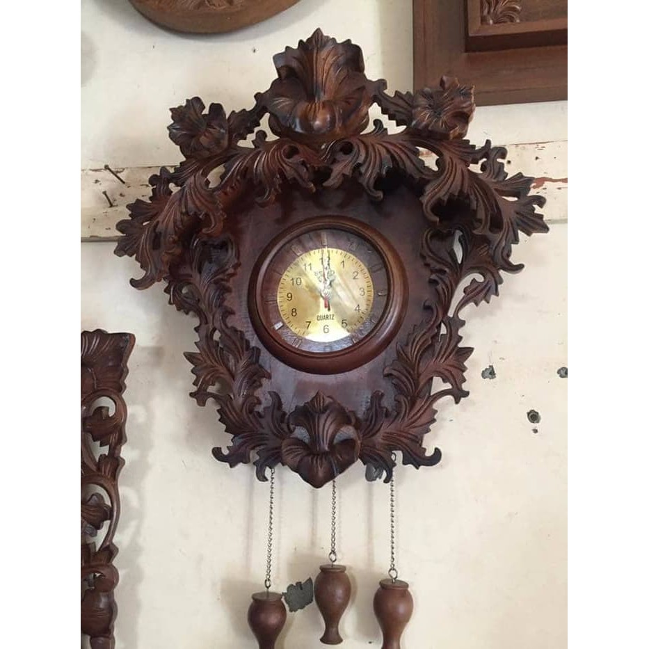 Jam Dinding Ukir - KAYU JATI