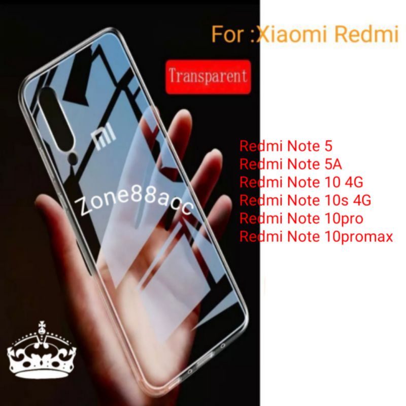 Redmi Note 5 5A 10 10pro 10promax pro Max clear case bening Ultrathin Casing Cover Jelly Silikon Silicon Transparan Tpu Softcase Softcase Pelindung belakang