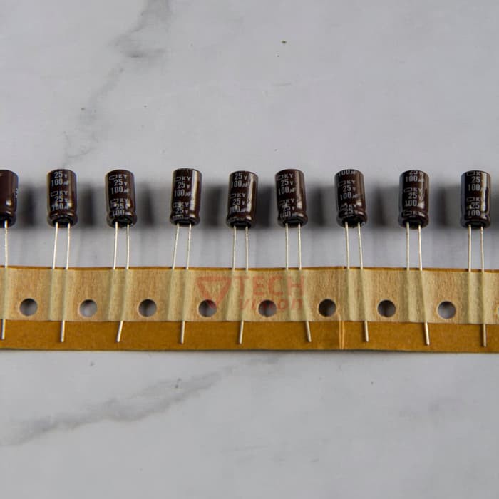 Kapasitor Elco 100uf - 25v 100uf25v 100uf/25v Capacitor