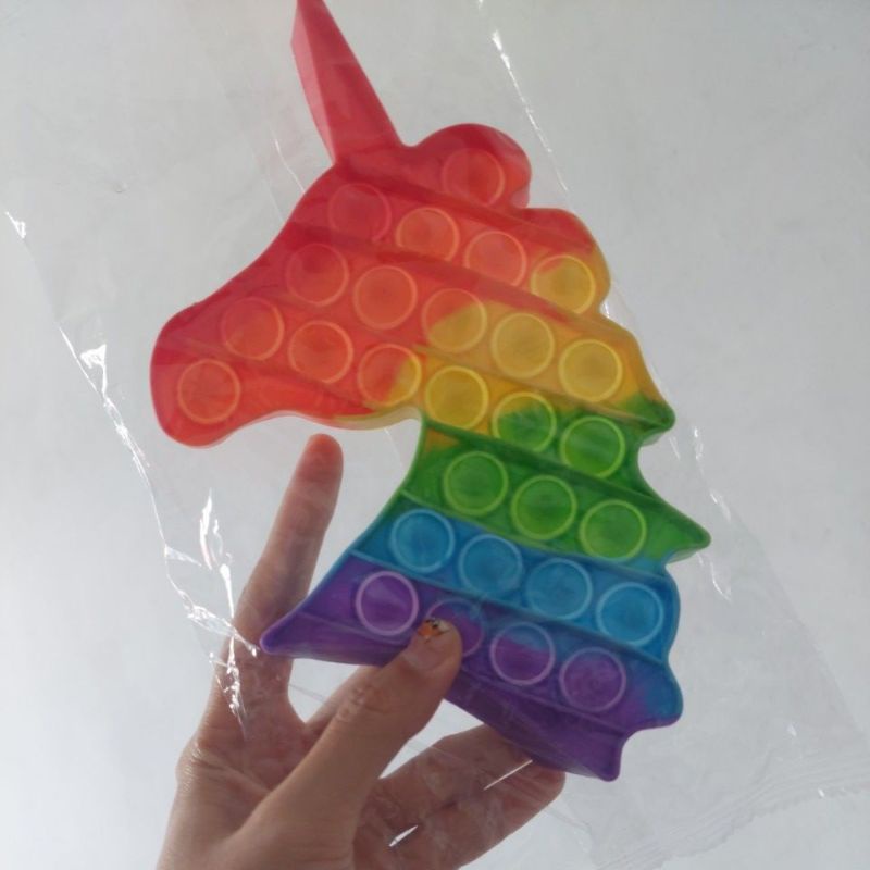 《READY STOCK 50+ JENIS》 Mainan Anak Pop it Fidget Unicorn Rainbow Versi 1-Unicorn