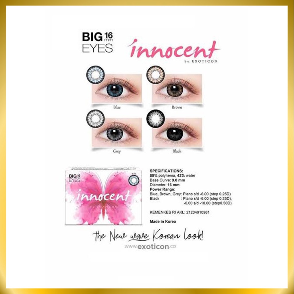 {BISA COD} SOFTLENS X2 INNOCENT BY EXOTICON NORMAL &amp; MINUS -0.50 SD -3.00