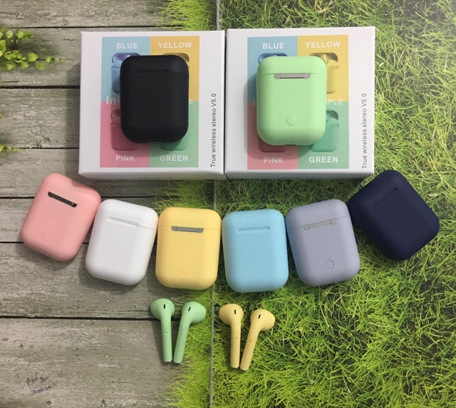 I12 Macaron TWS Headset Bluetooth Wireless Headset Bluetooth Earphone Inpods i12 Inpod Macaron i 12 Wireless TWS Macaron Earbuds Headphone Bluetooth 5.0 for ios Android Extra Bass