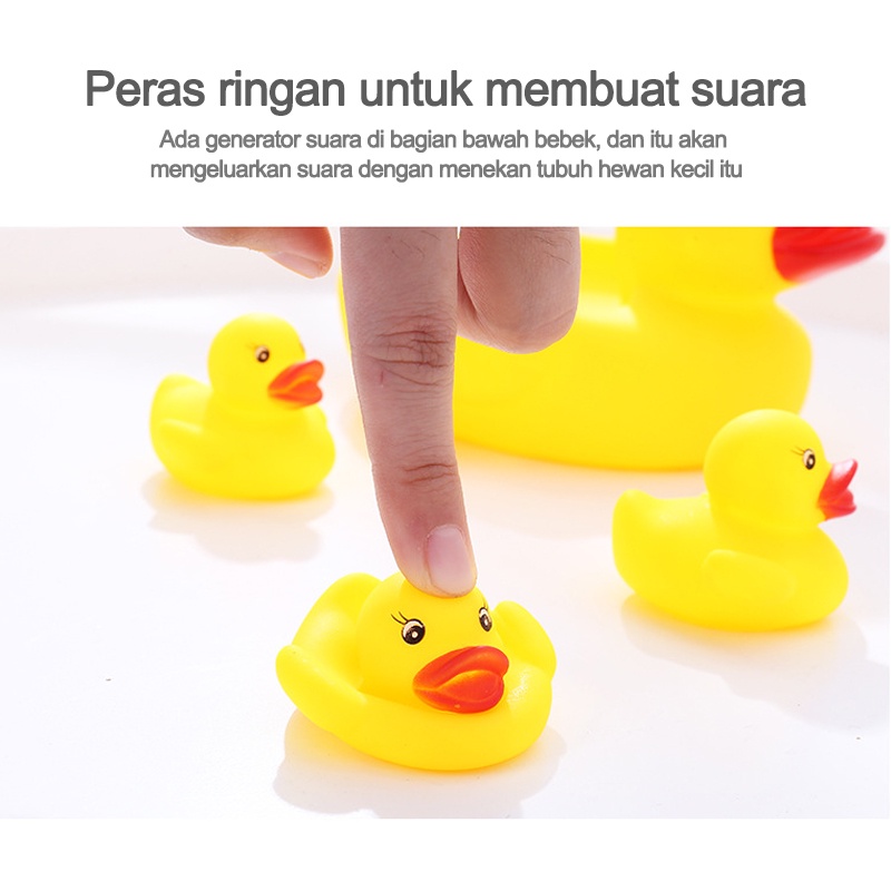 Bebek mainan mandi bayi/Satu besar tiga kecil/MAINAN MURAH BAYI BALITA ANAK BEBEK KARET/HIU KARET/CUTE HAMMER BUNYI LUCU KOLAM SPA BABY  L53