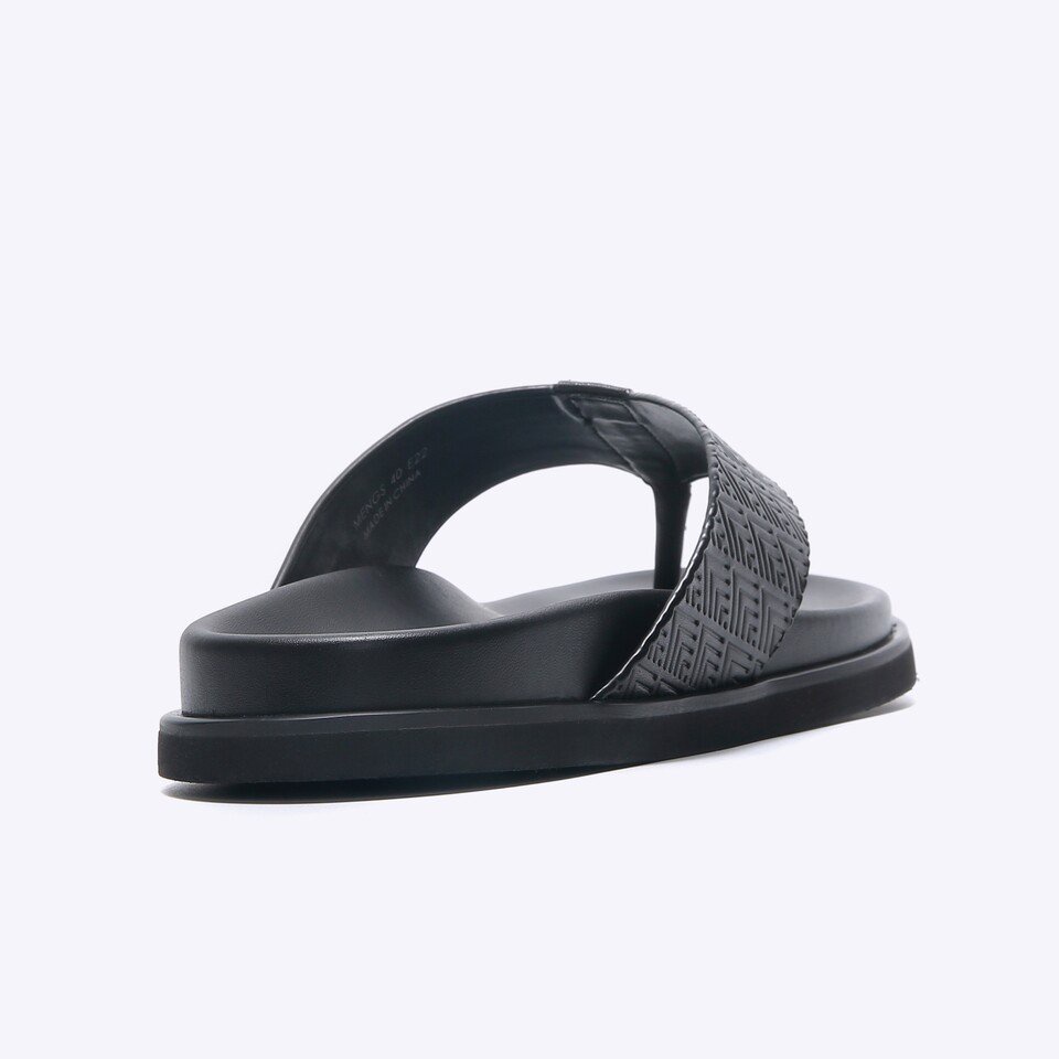 SANDAL JEPIT EVERBEST PRIA ORIGINAL CASUAL KULIT BRANDED HITAM EM21