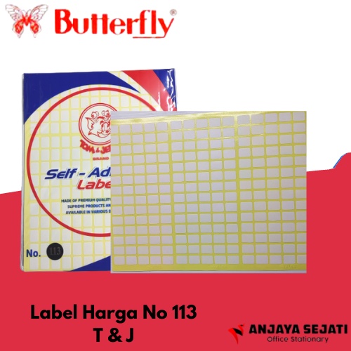 

Label Harga No. 113 T & J | Tempelan Harga | Per5pack (isi 35lembar)