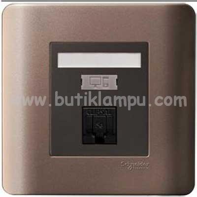 Outlet data RJ 45 schneider zencelo silver bronze