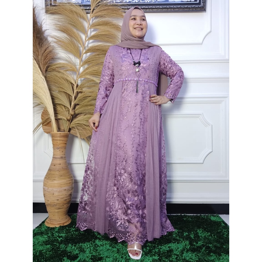 GAMIS LALUNA / GAMIS PESTA / GAMIS BRUKAT / KEBAYA MODERN / OUTFIT BAJU PESTA / LRM / OUTFIT KEKINIAN