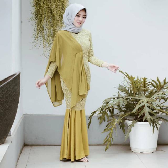 FREE HIJAB RANDOM - Hana dress party baju pesta PO