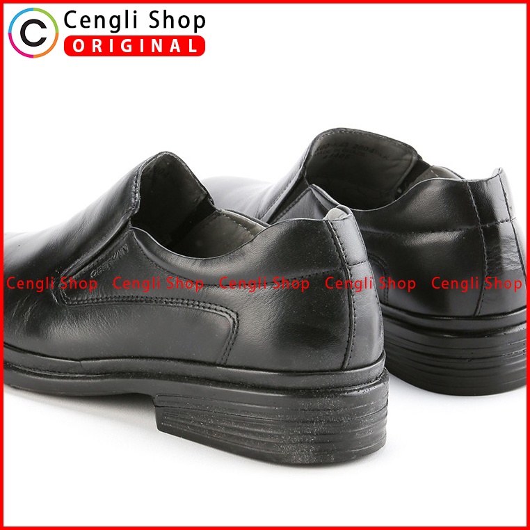 SEPATU OBERMAIN PRIA ORIGINAL PANTOFEL FORMAL KULIT ASLI HITAM OM01