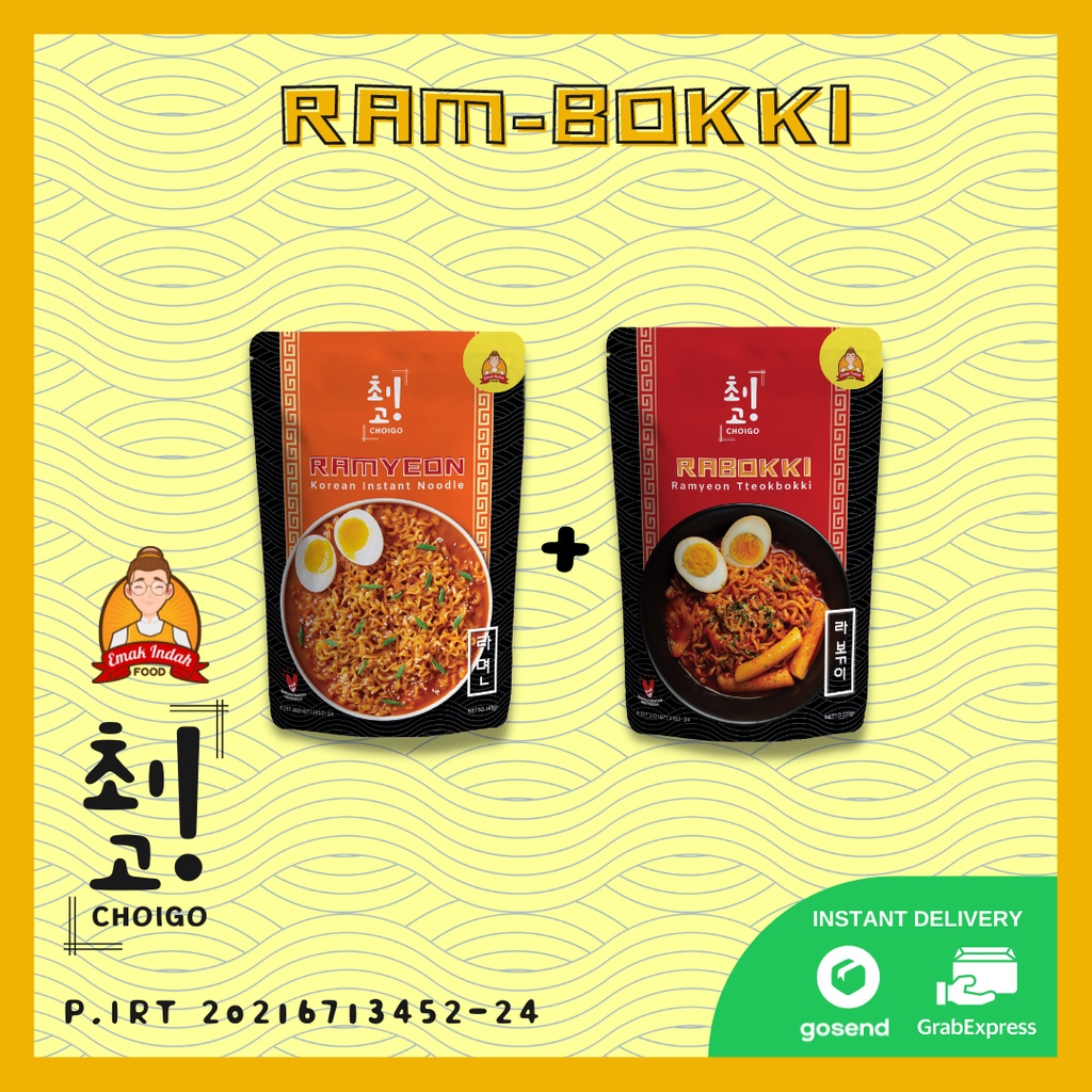 COMBO CHOIGO! RAMYEON + RABOKKI - RAMYEON/RAMEN KOREA INSTAN / RABOKKI CHOIGO / RABOKKI CHOIGO KOREA INSTAN - CHOIGO EMAK INDAH FOOD