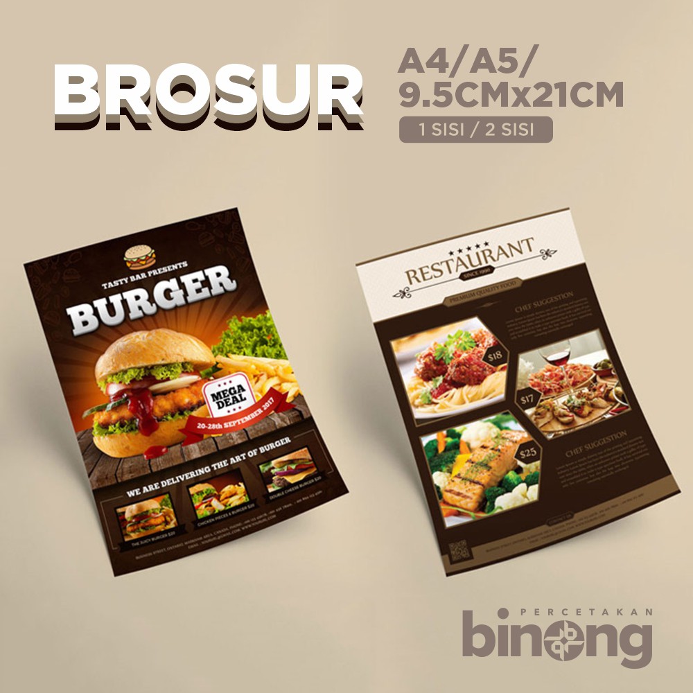 

Cetak Brosur ukuran A4|A5|9,5x21cm