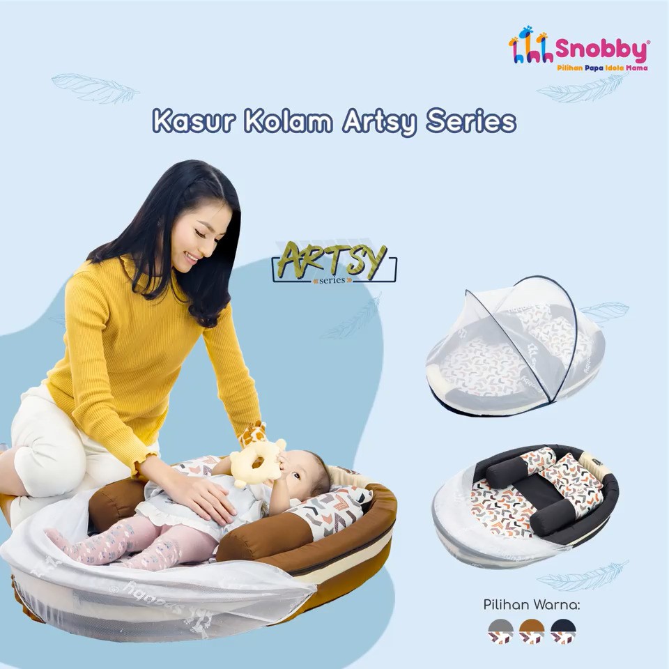 Snobby Kasur Kolam bayi + Kelambu Artsy Series