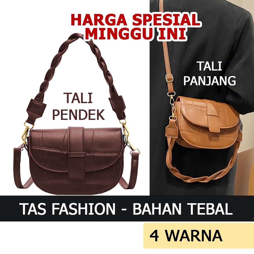 Tas Selempang Wanita Korea Import Tas Kulit Clutch Messenger Bag  HB-53960