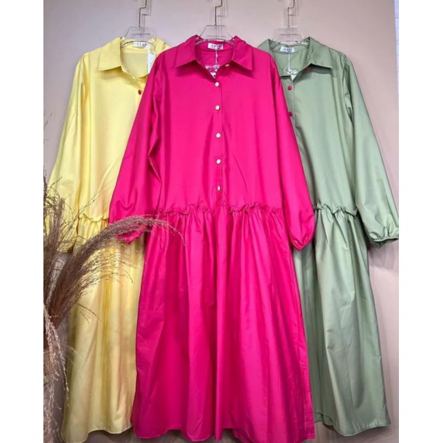 Midi dress katun import