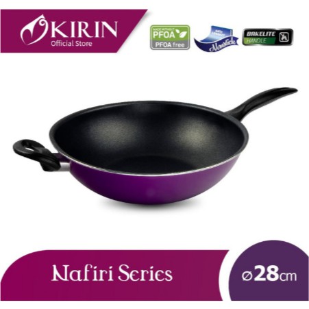 KIRIN WOK | NAFIRI | 28 cm | TEFLON CLASSIC | Wajan 28cm