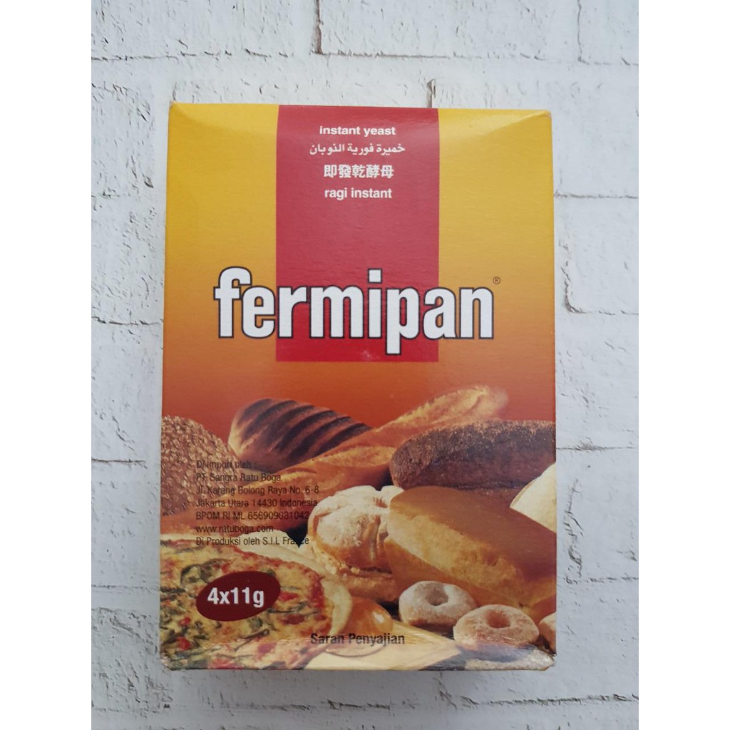 

Fermipan Ragi Instant Sachet 11 gram / Fermipan Ragi Instant bahan Kue 11 gr isi 4 sachet