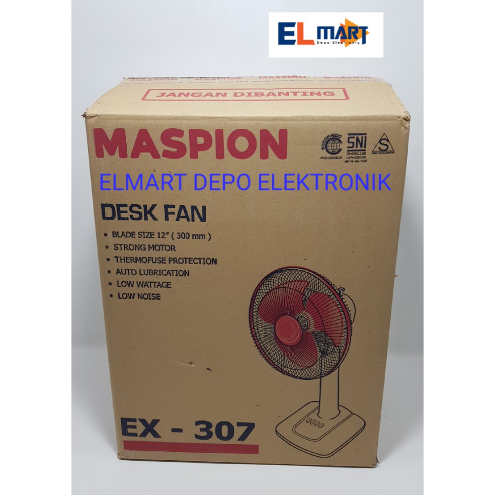 Kipas Angin Meja MASPION EX 307 12inch Desk Fan 12&quot; EX307 Original