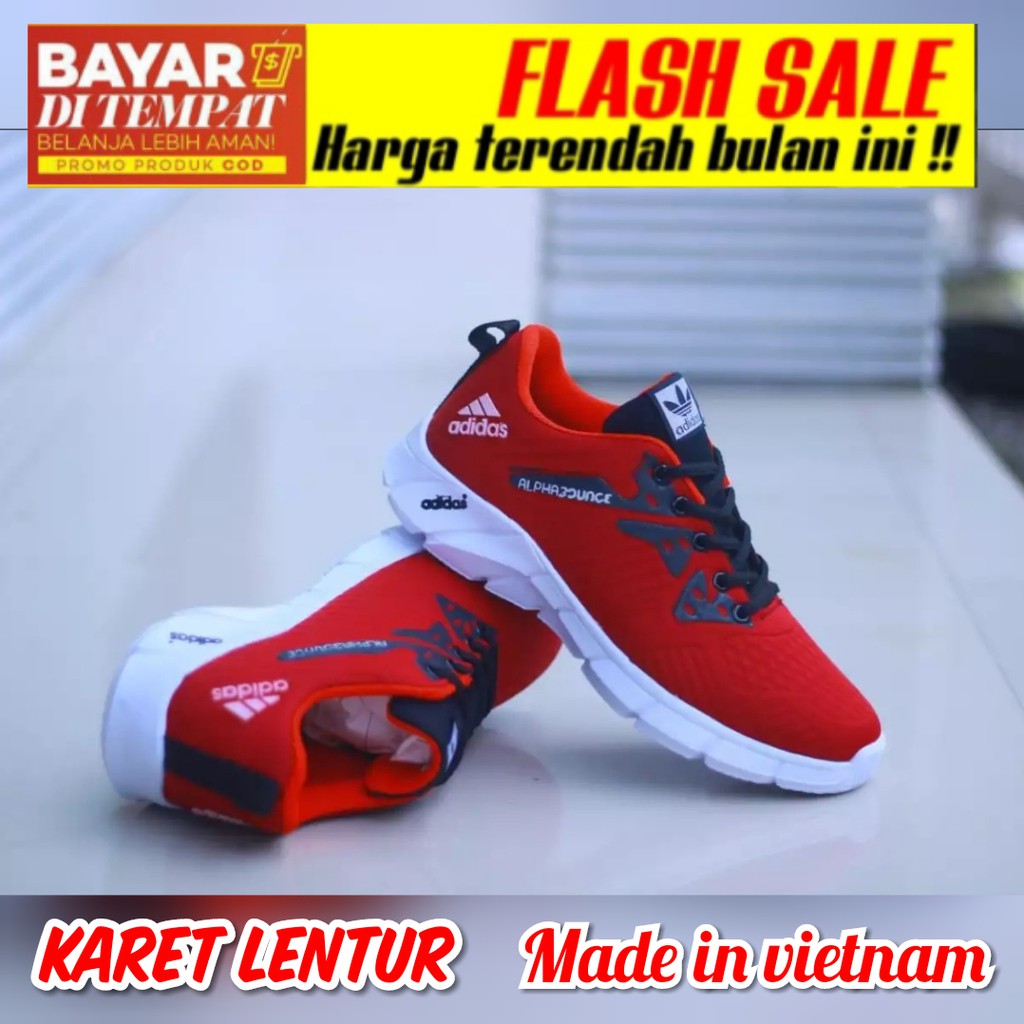 sepatu olahraga sepatu adinova ALPABOUNCE vietnam-merah
