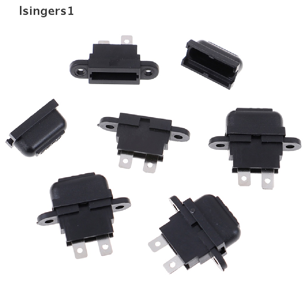 (lsingers1) 5pcs Kotak holder Sekring Gepeng 30A Amp Untuk Mobil / Perahu / Truk