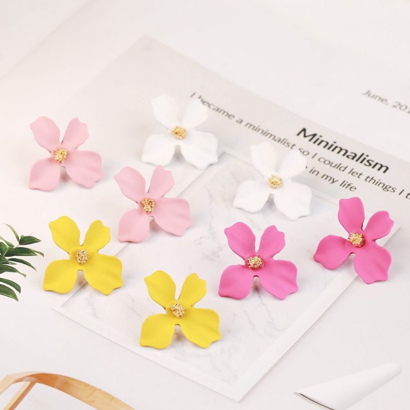 Anting tusuk earstud fashion flower