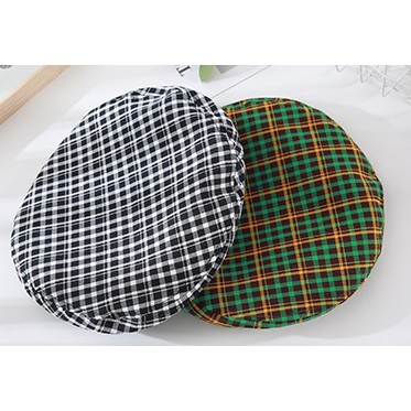 ILAHUI Beret Contrast Plaid / Seasonal Products