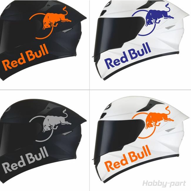 Sticker Helm Redbull - Hitam