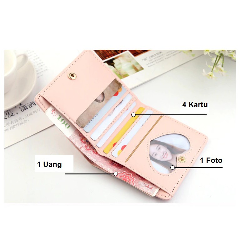 Ennwen W108 Dompet Lipat Mini Wanita Cute Animal Terlaris