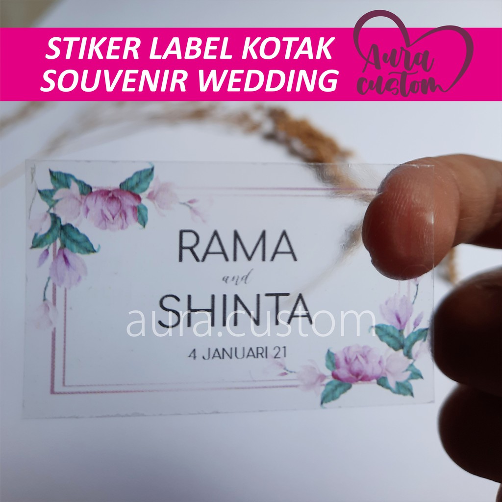

STIKER LABEL TRANSPARAN DAN PUTIH SOUVENIR WEDDING NIKAH