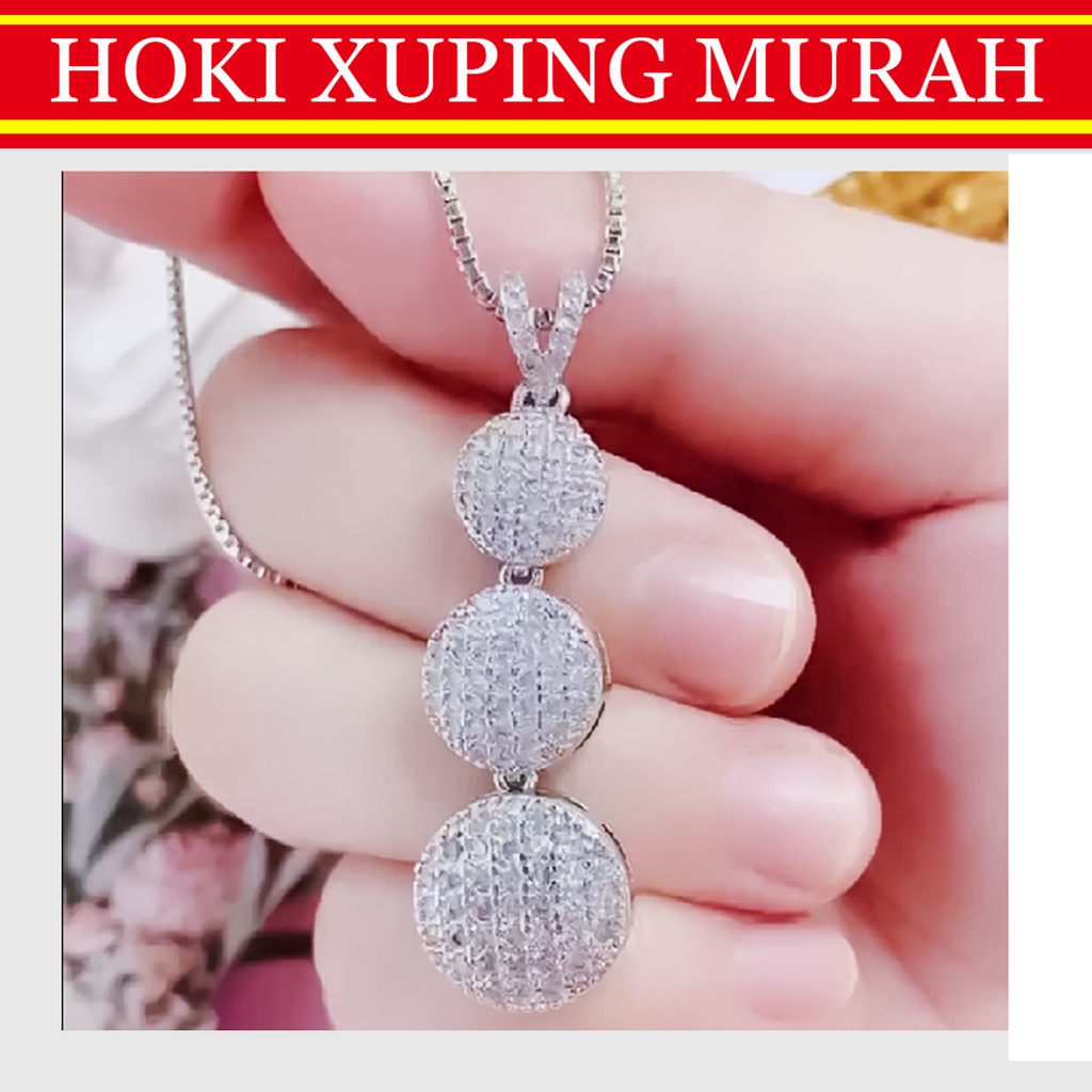 Kalung Replika Berlian Silver Lapis Emas Putih