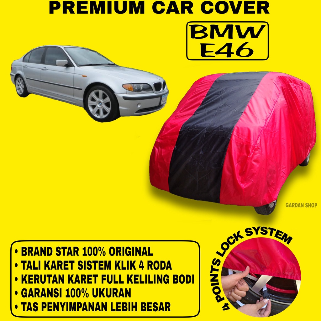 Body Cover BMW E46 MERAH HITAM Penutup Bodi Mobil Bmw E46 Waterproof PREMIUM