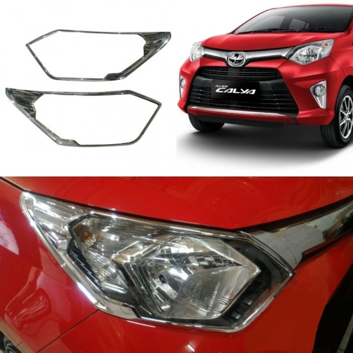 Garnish depan chrome Toyota Calya | Kikim Variasi