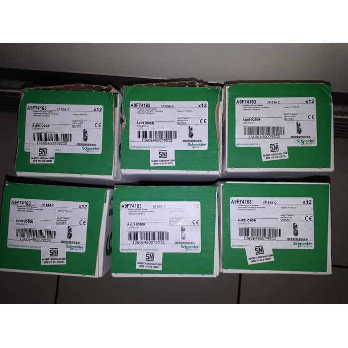 MCB Schneider iC60N 1P 63A SNI / IC60N 1H 63A / IC60N 1X63A