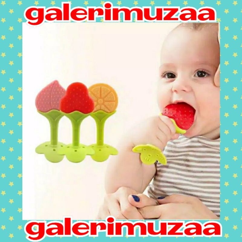 ( makassar )Gigitan Bayi Bentuk Buah BPA FREE