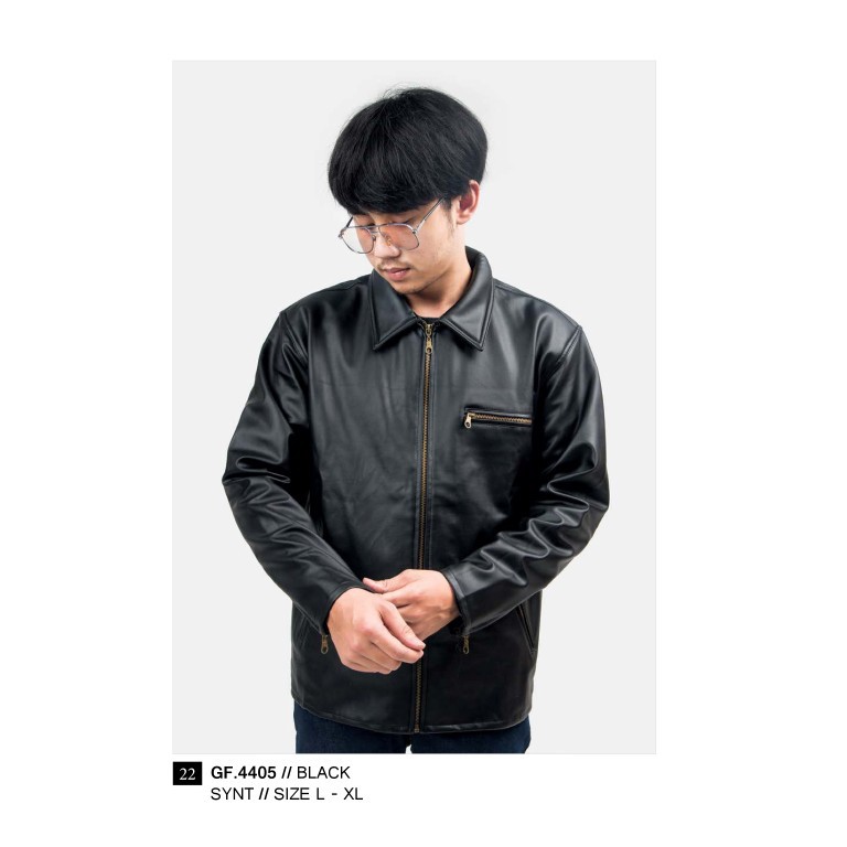 JAKET PRIA BLACK L sd XL