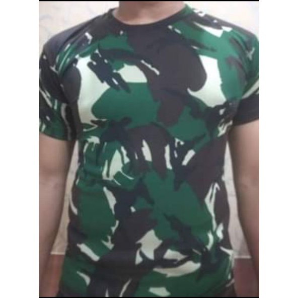Kaos loreng TNI AD abri pria dewasa