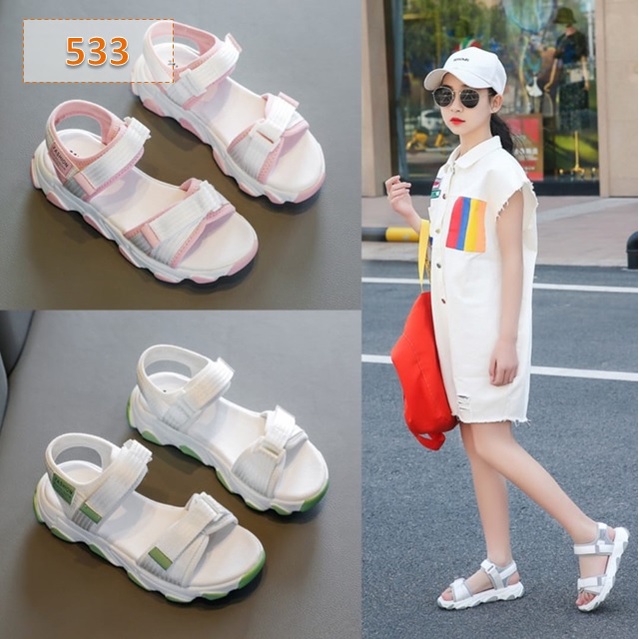 Sandal Anak Cewek Cowok Miss DBNY Abu Hijau Pink (533)