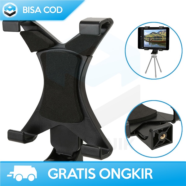 HOLDER TABLET SMARTPHONE 1/4 SCREW BRACKET MOUNT 4 KAKI UNIVERSAL X1