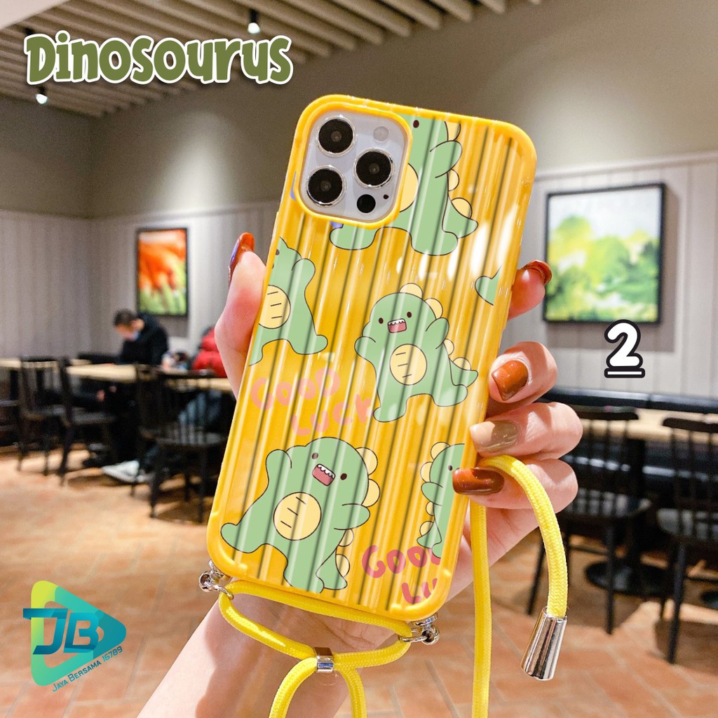 SOFTCASE KOPER SLINGCASE LANYARD DINOSAURUS SAMSUNG A40 A50 A50S A30S A70 A70S A10S A20S JB3774