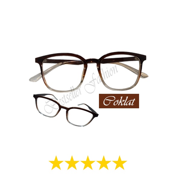 【READY STOCK】Frame Kacamata Anti Radiasi Wanita Pria Korean Fashion Kacamata Oval Eyeglasses