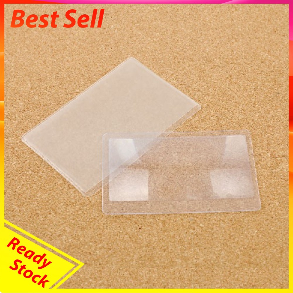 1 Piece 8.5*5.5 CM 3 X Magnifier Magnification Magnifying Fresnel Lens Pocket Credit Card Size Tool