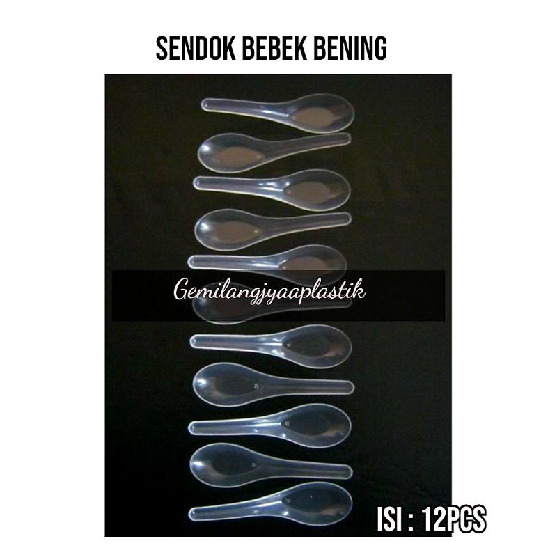 Sendok Plastik Bebek Bening 1pack 144 pcs